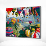 Paint by Numbers Coloured Hot Air Balloons