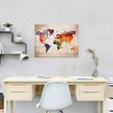 Paint by Numbers Coloured World Map
