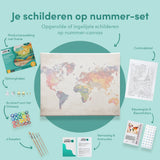 Paint by Numbers Coloured World Map