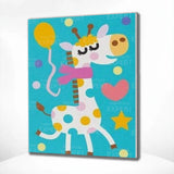 Paint by Numbers Giraffe with Balloon