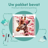 Diamond Painting Giraffe Pink