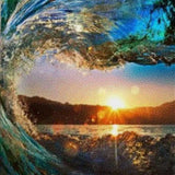 Diamond Painting Waves with Sun