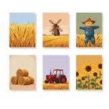 Golden Harvest Fields - Paint by Numbers Mini Set of 6