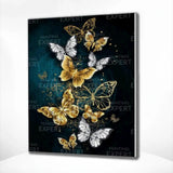 Diamond Painting Golden Butterflies