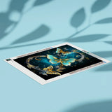 Diamond Painting Gold and Blue Butterflies
