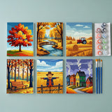 Autumn Glow Series - Paint by Numbers Mini Set of 6