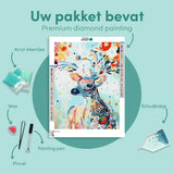 Diamond Painting Deer with Flowers