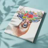 Paint by Numbers Deer with Flowers Antlers