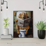 Diamond Painting Dog Toilet