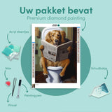 Diamond Painting Dog Toilet