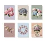Hydrangea farewell - Paint by Numbers Mini Set of 6