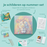 Paint by Numbers Impressive Colorful Lion