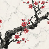 Diamond Painting Ink Branch with Red Blossom Japan