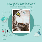 Diamond Painting Cat and a Butterfly