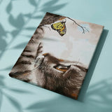 Paint by Numbers Cat and a Butterfly