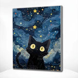 Diamond Painting Cat in the Night