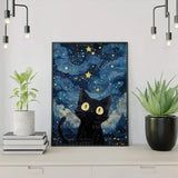 Diamond Painting Cat in the Night