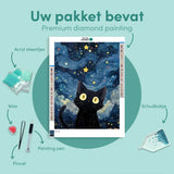Diamond Painting Cat in the Night