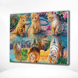 Paint by Numbers Cats and Lions