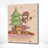 Diamond Painting Christmas, Woman and Dog