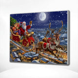 Paint by Numbers Santa Claus and Reindeer