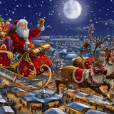 Paint by Numbers Santa Claus and Reindeer