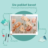 Diamond Painting Poppies in soft colours