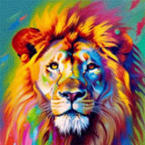 Diamond Painting Colorful Lion