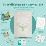 Paint by Numbers Rabbit with Green Scarf