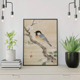 Diamond Painting Great Tits on blossom branch by Ohara Koson Japan