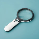 Magnifying glass with LED lighting