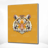 Paint by Numbers Lion Polygon Orange