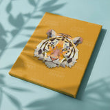 Paint by Numbers Lion Polygon Orange