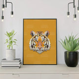 Paint by Numbers Lion Polygon Orange