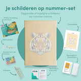 Paint by Numbers Lion Polygon Orange