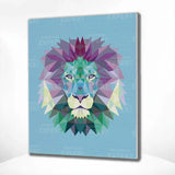 Paint by Numbers Lion Polygon