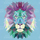 Paint by Numbers Lion Polygon