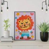 Paint by Numbers Lion with Stars