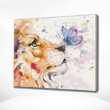 Paint by Numbers Lion and Butterfly on Nose
