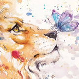 Paint by Numbers Lion and Butterfly on Nose