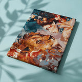 Paint by Numbers Lion with Flowers and Woman
