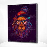 Paint by Numbers Lion with Sunglasses