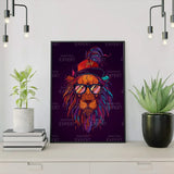 Paint by Numbers Lion with Sunglasses