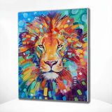Paint by Numbers Lion Portrait Coloured