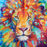 Paint by Numbers Lion Portrait Coloured