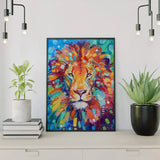 Paint by Numbers Lion Portrait Coloured