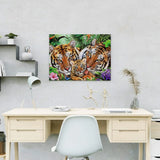 Paint by Numbers Lions with Baby
