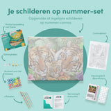 Paint by Numbers Lions with Baby