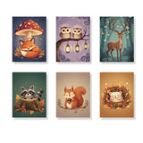 Moonlit Forest Friends - Paint by Numbers Mini Set of 6