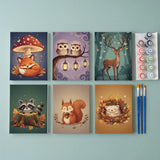 Moonlit Forest Friends - Paint by Numbers Mini Set of 6